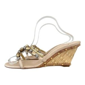 Giuseppe Zanotti Y2K Studded Wedge Sandals Size 41